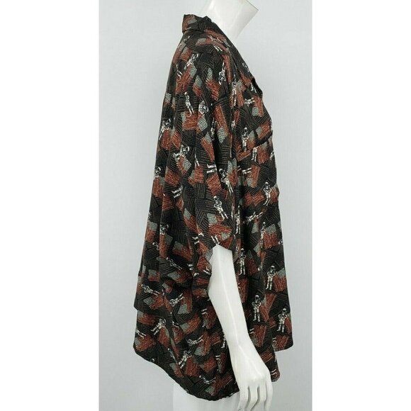 New LuLaRoe Amy Womens 3XL Astronaut American Flag Pockets - Picture 4 of 8